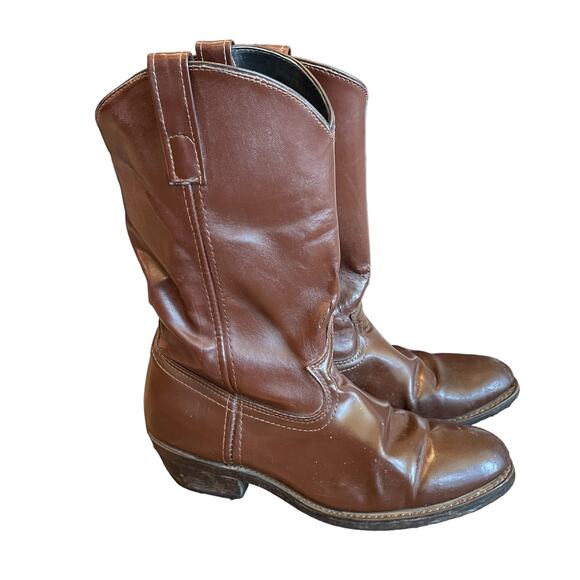 Laredo Brown Cowboy Boots Oil and Chemical Resistant Men’s Size 9.5 - Picture 1 of 11